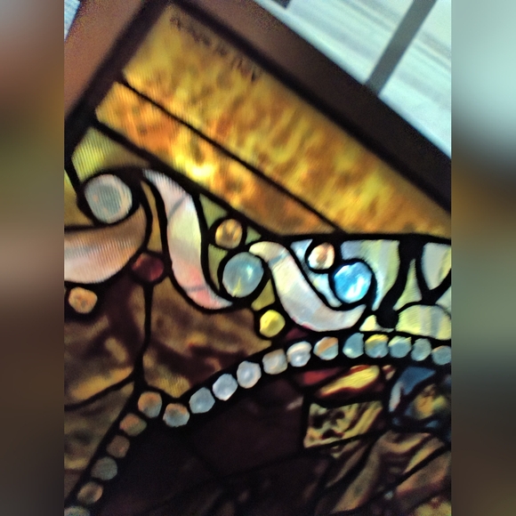 Ebros Louis Comfort Tiffany Four Seasons Collection Winter Stained Glass - Picture 6 of 8